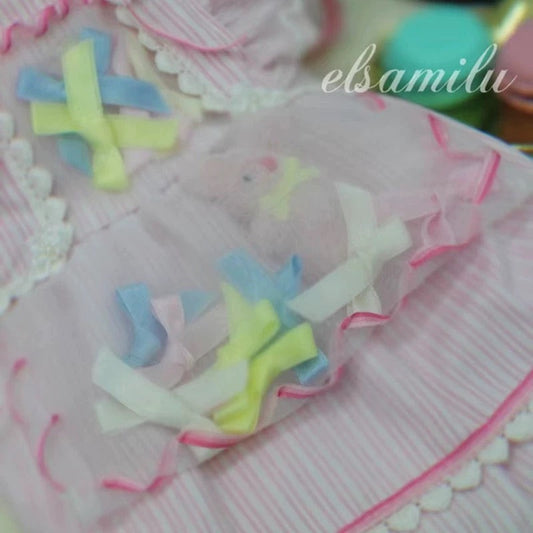 Elsamilu Dreamy Pink Pet Dress – Princess Lace Outfit for Small Dogs & Cats