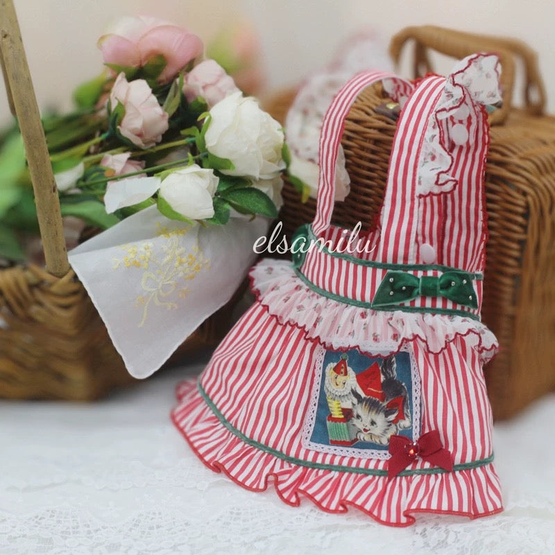 Elsamilu Christmas 3-in-1 Pet Dress β Festive Holiday Outfit for Small Dogs & Cats