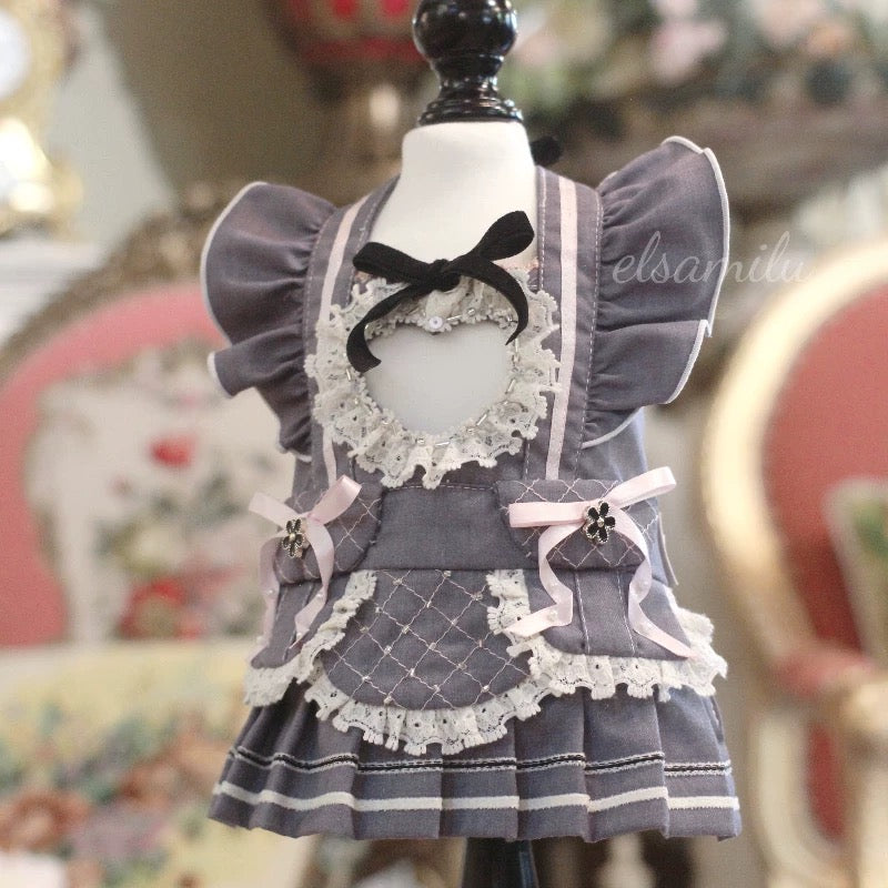 Elsamilu Sweetheart Cutout Pleated Pet Dress β Elegant Outfit for Small Dogs & Cats