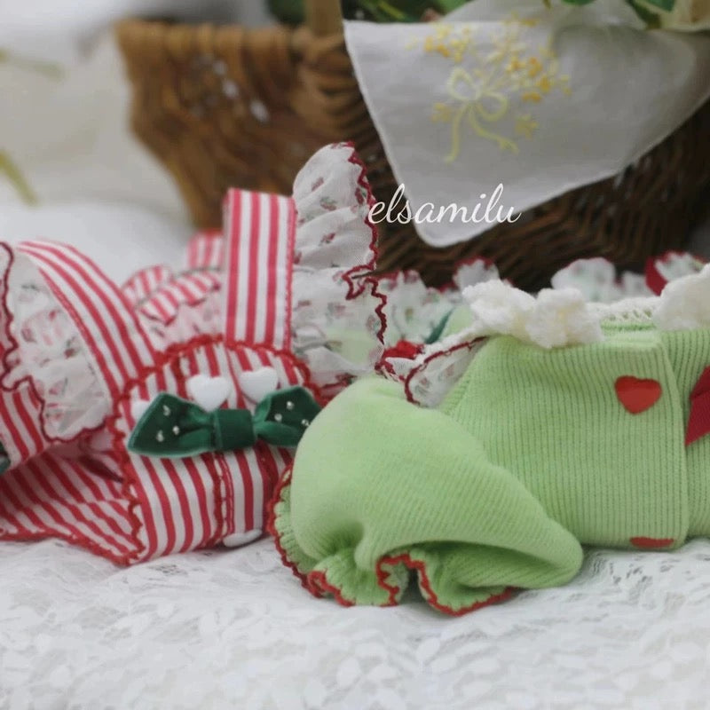 Elsamilu Christmas 3-in-1 Pet Dress β Festive Holiday Outfit for Small Dogs & Cats