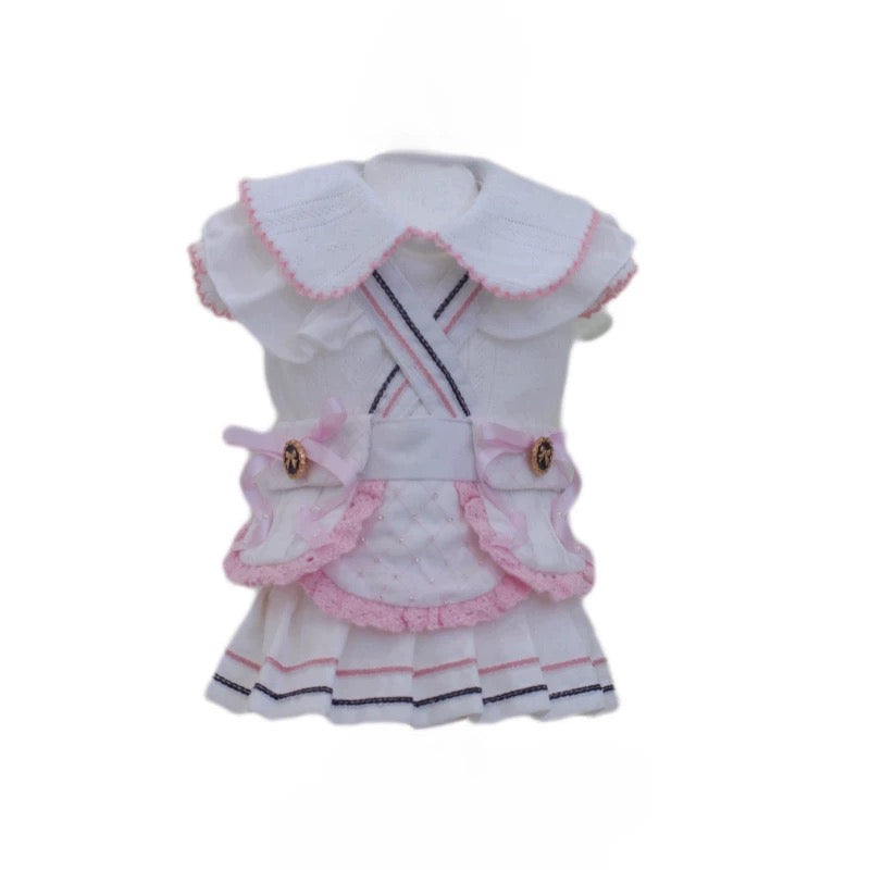 Elsamilu Pleated Dress with Inner Set (White Color)