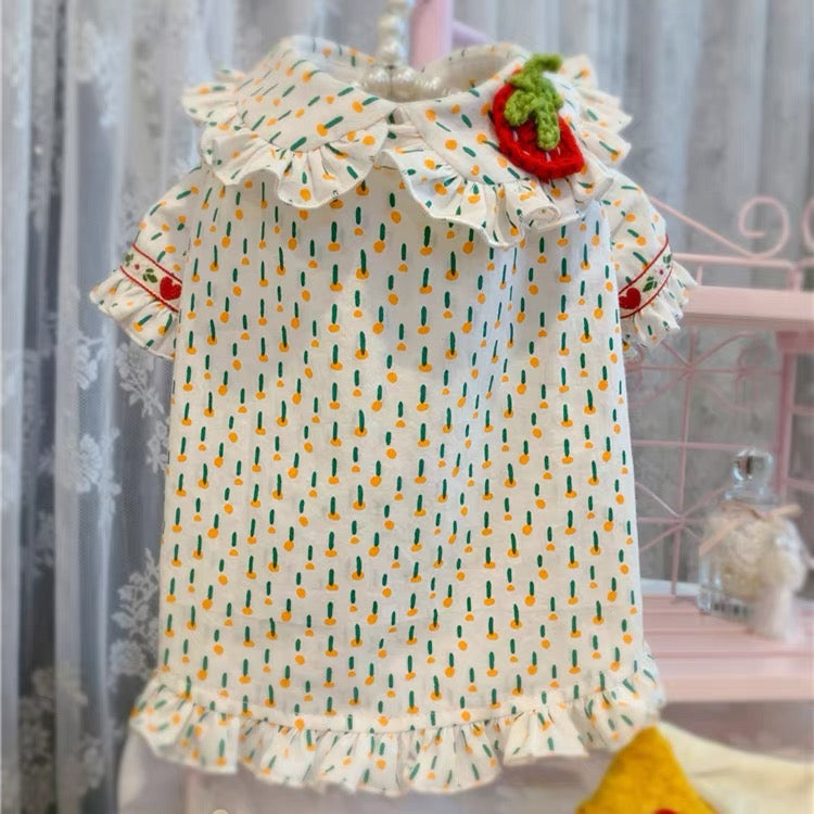 Elsamilu Cozy Chick Pet Vest & Ruffle Shirt Set – Cute Outfit for Small Dogs & Cats