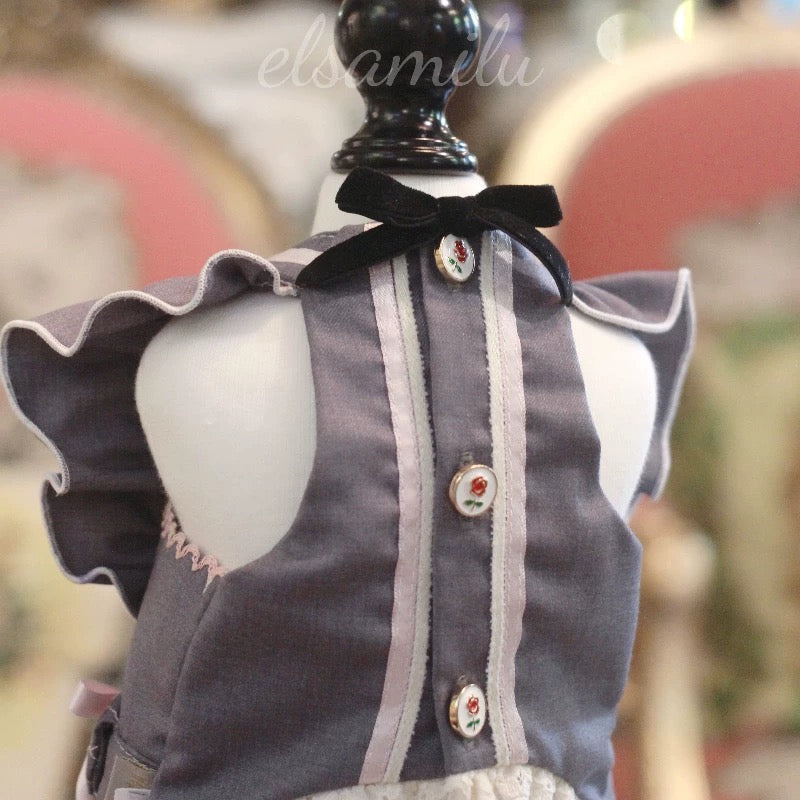 Elsamilu Sweetheart Cutout Pleated Pet Dress β Elegant Outfit for Small Dogs & Cats