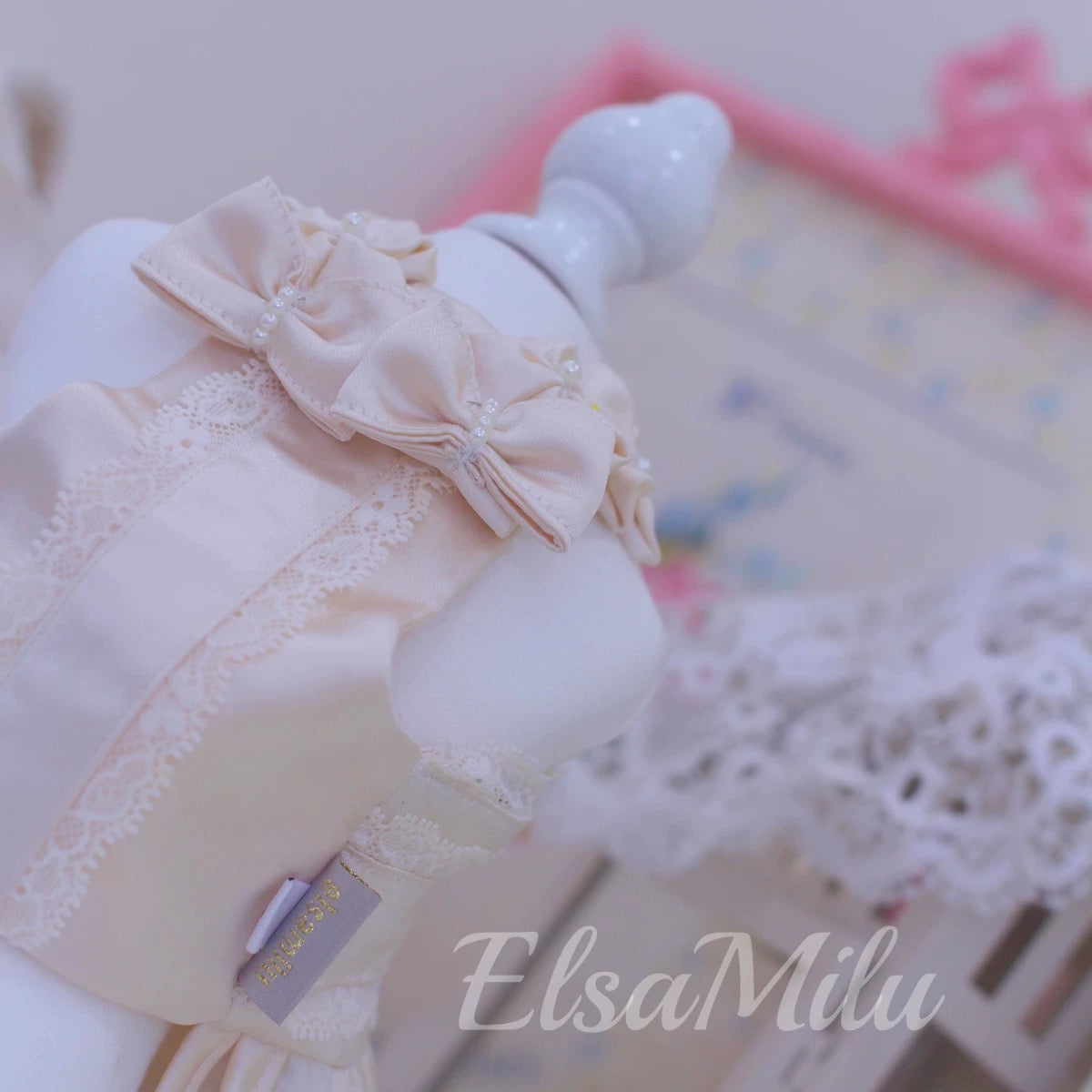 Elsamilu Lace Garden Romance Pet Dress β Elegant Lace Princess Outfit for Small Dogs & Cats