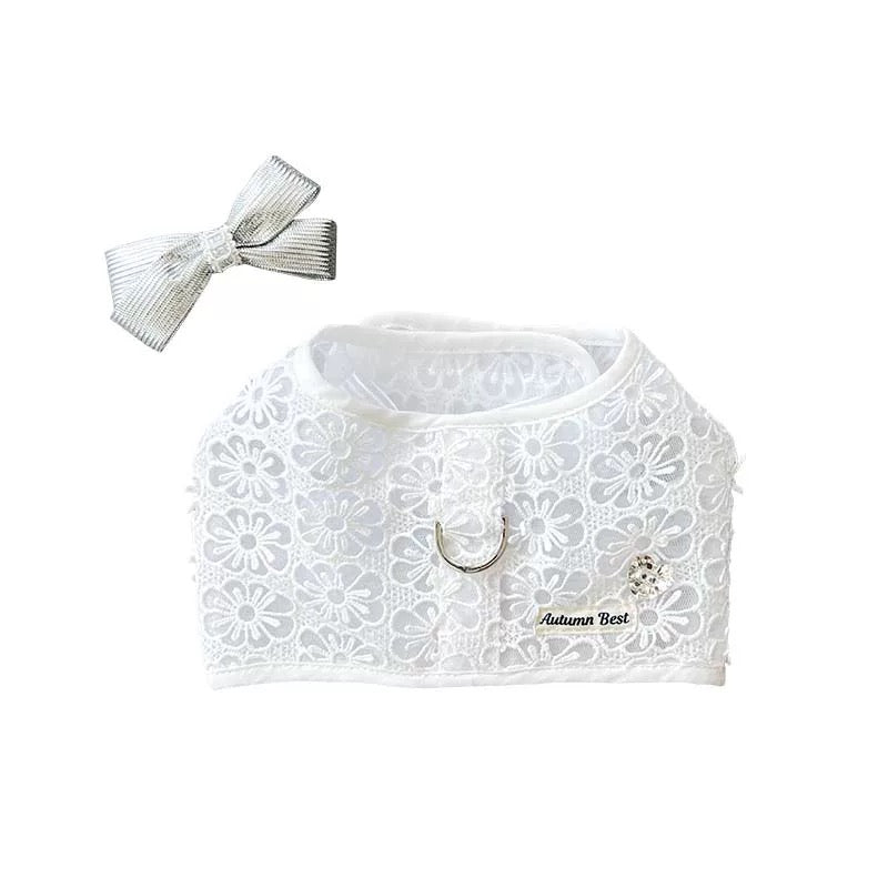 Autumn Bless デイジーレース＆ストライプリボンハーネス（取り外しリボン付き）|Daisy Lace & Stripe Ribbon Harness with Removable Bow