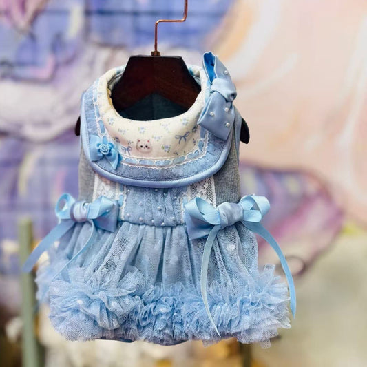 Elsamilu Dreamy Cat Lace Pet Dress – Elegant Outfit for Small Dogs & Cats