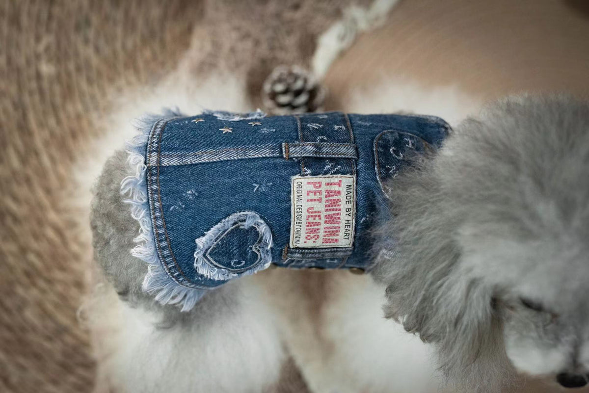 TaniWina Doggy Jean Suspender Dress - Adorable Pet Fashion for Any Occasion