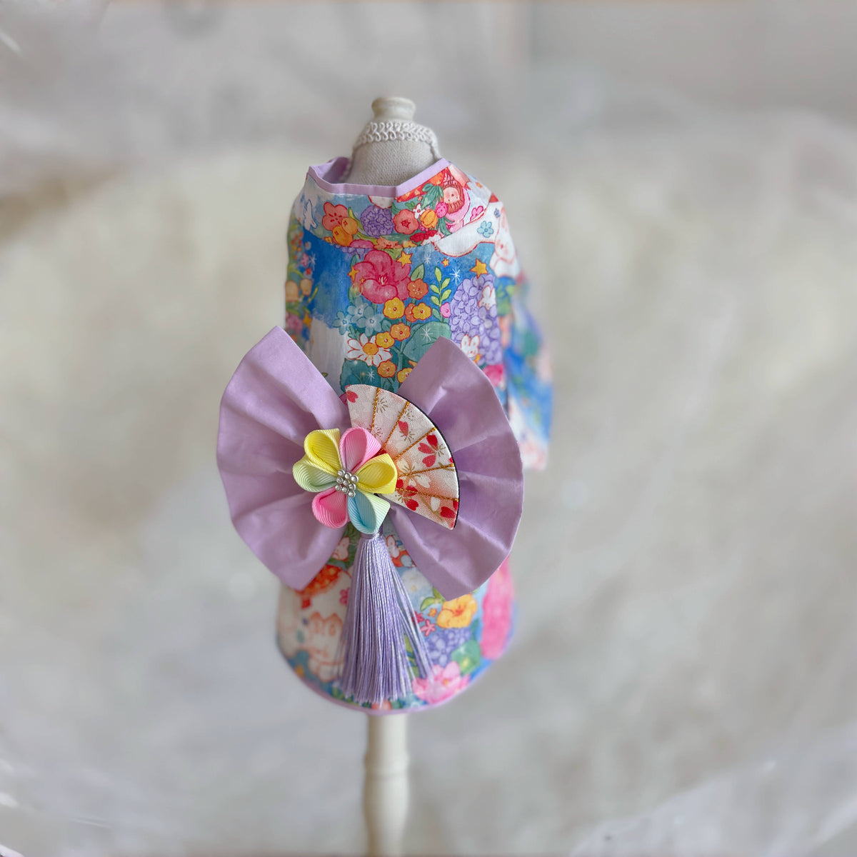 TaniWina Hydrangea Pattern Yukata for Small Dogs