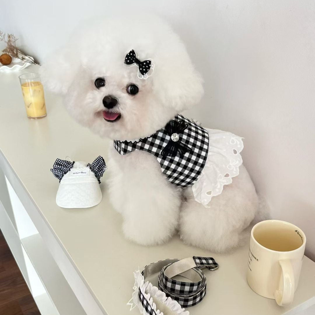 Autumn Bless フローラルチェックレースハーネス | Floral Checkered Lace Harness