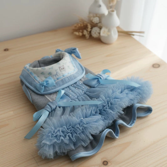 Elsamilu Dreamy Cat Lace Pet Dress – Elegant Outfit for Small Dogs & Cats