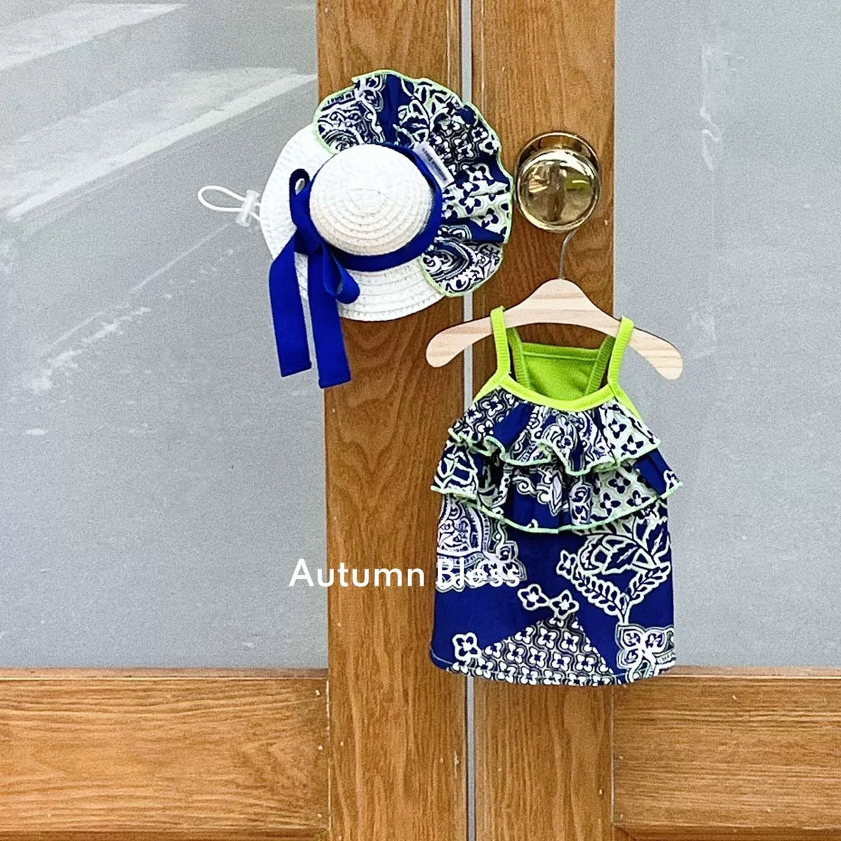 Autumn Bless サマーリゾートフリルキャミワンピース（リボン付き） | Summer Resort Frill Camisole Dress with Ribbon