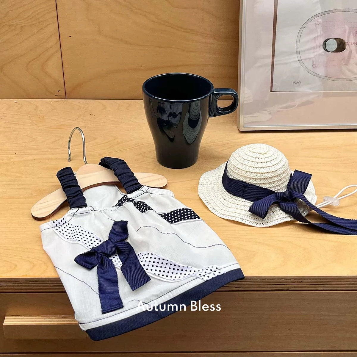 Autumn Bless レモンデイジー＆マリンピクニックワンピース | Lemon Daisy & Marine Picnic Dress