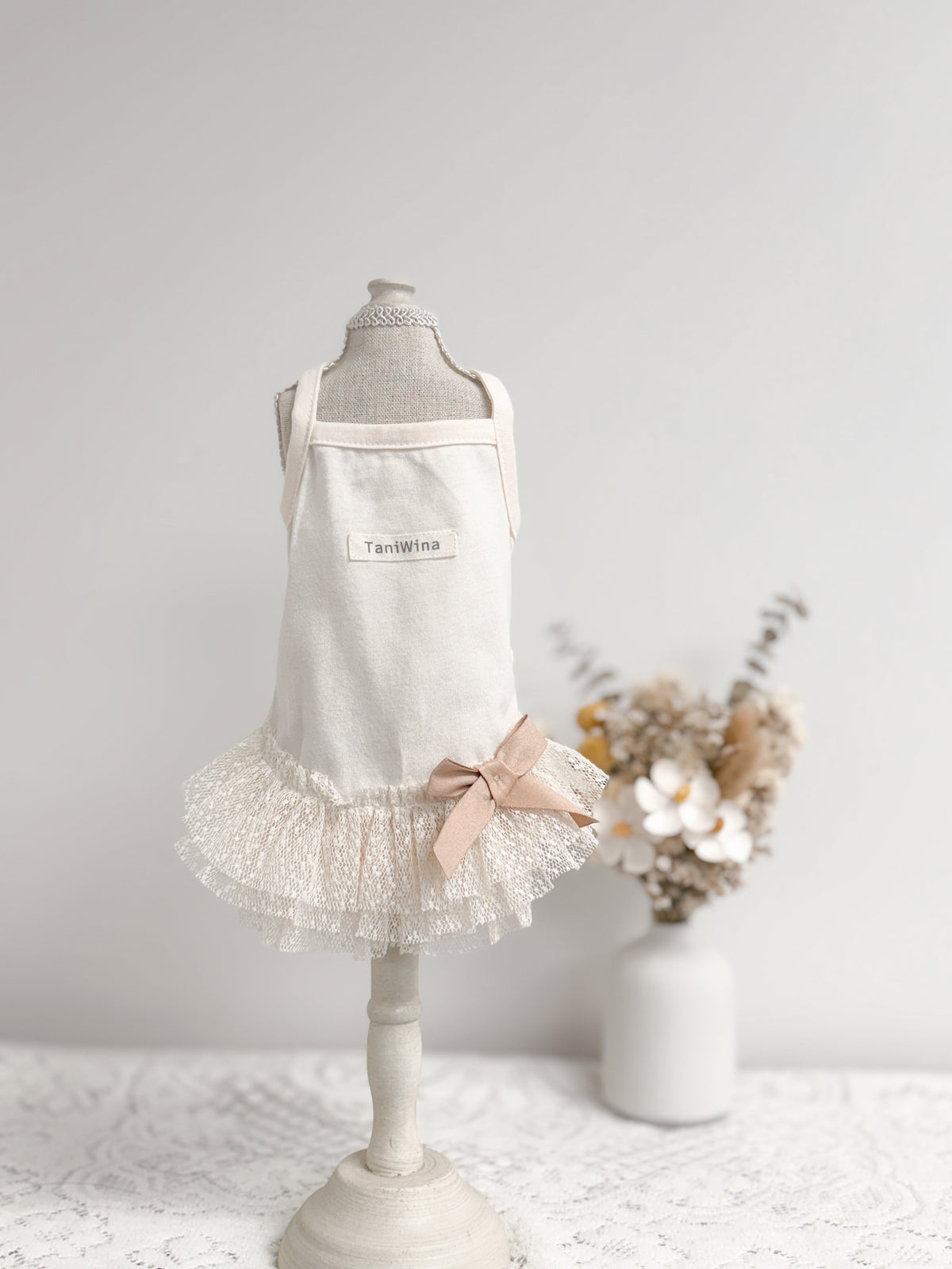 TaniWina Pet Clothes Starry Cotton Princess Suspender Skirt for Small Dog Clothes