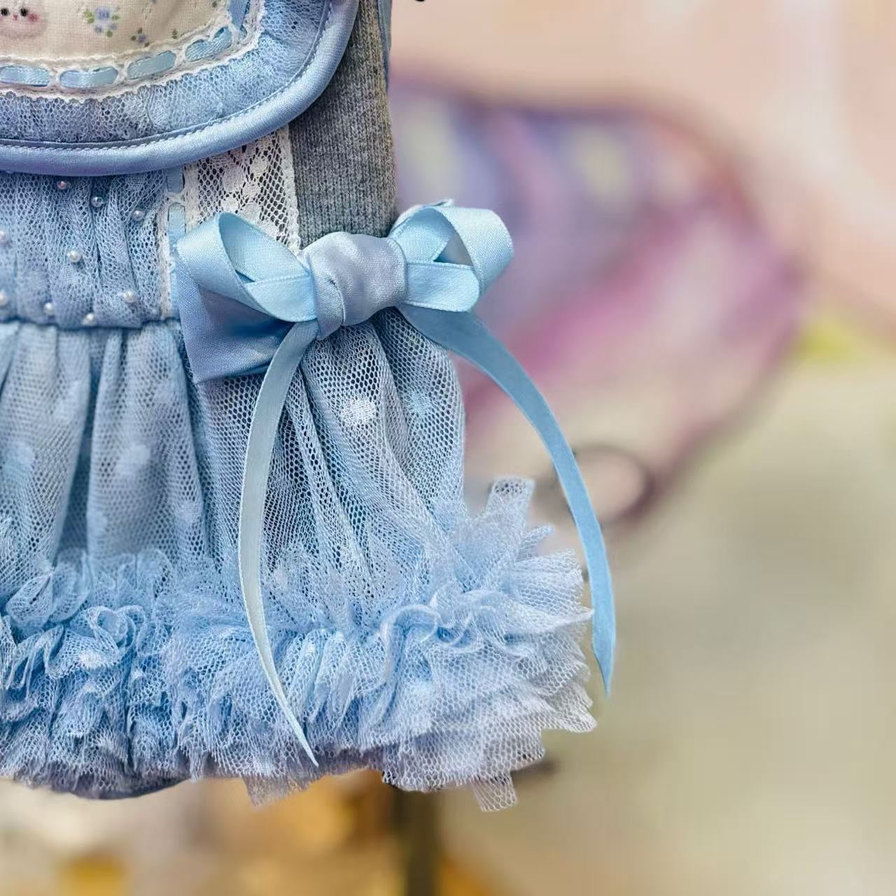 Elsamilu Dreamy Cat Lace Pet Dress – Elegant Outfit for Small Dogs & Cats