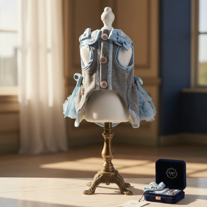 Elsamilu Dreamy Cat Lace Pet Dress – Elegant Outfit for Small Dogs & Cats