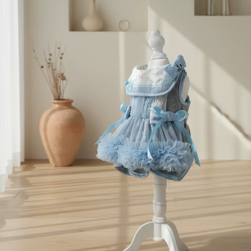 Elsamilu Dreamy Cat Lace Pet Dress – Elegant Outfit for Small Dogs & Cats