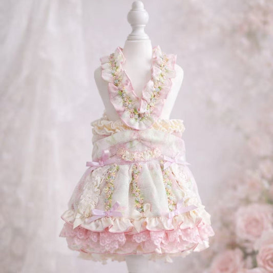 Elsamilu Fairy Tale Pet Dress – Elegant Princess Outfit for Small Dogs & Cats