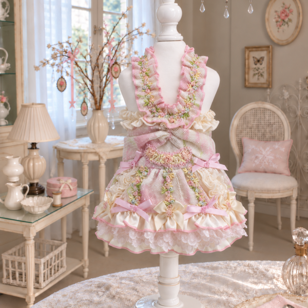 Blush Blossom Ruffle Pet Dress — No. 126